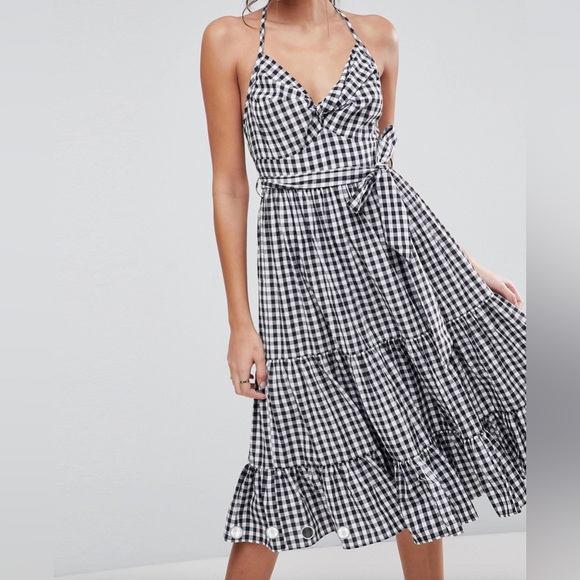 ASOS Dresses & Skirts - NWOT ASOS gingham checkered halter dress